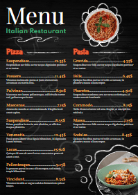 Italian Restaurant Menu