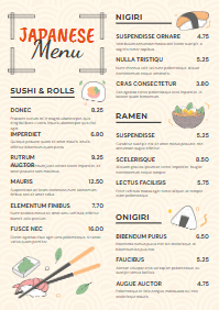 Japanese Restaurant Menu
