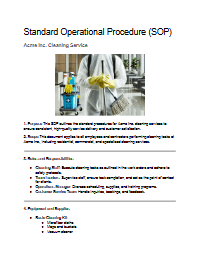 Standard Operating Procedure